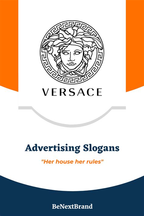 adverts with slogan of versace